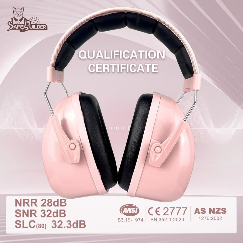 SAFEBUILDER Ear Protection Ear muffs Noise Reduction NRR 28dB Adjustable Hearing Protection for Working Mowing SK-06P - Image 3